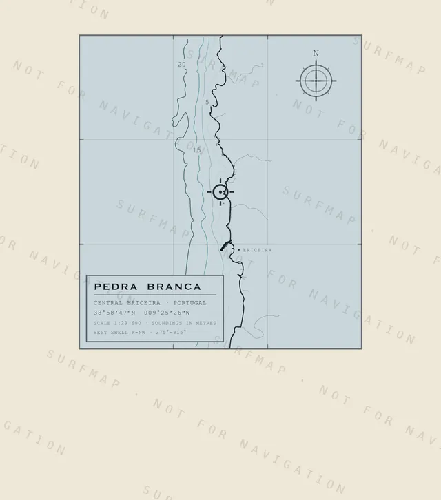Pedra Branca chart, the full artwork printed on the back