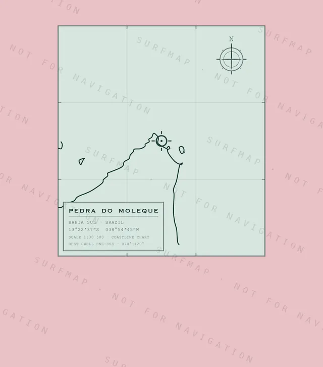 Pedra do Moleque chart, the full artwork printed on the back