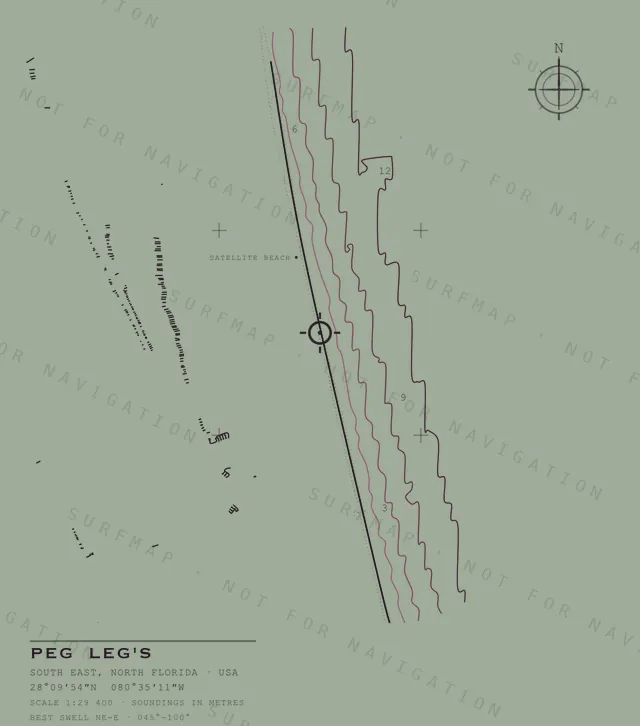 Peg Leg's chart, the full artwork printed on the back