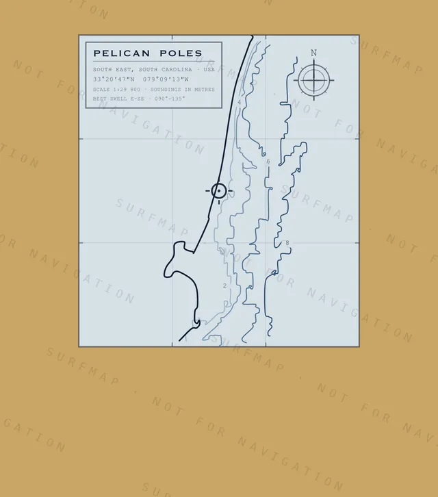 Pelican Poles chart, the full artwork printed on the back