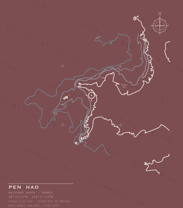 Pen Had chart, the full artwork printed on the back