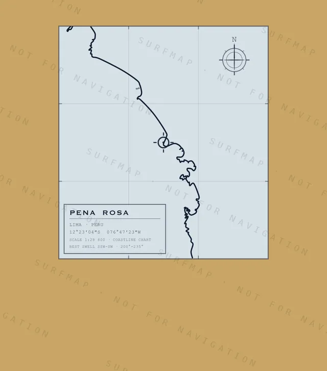 Pena Rosa chart, the full artwork printed on the back