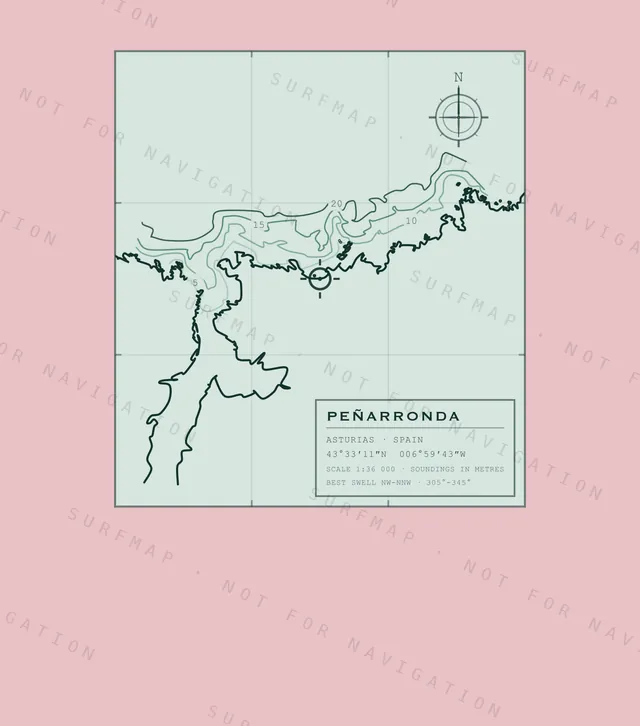 Peñarronda chart, the full artwork printed on the back