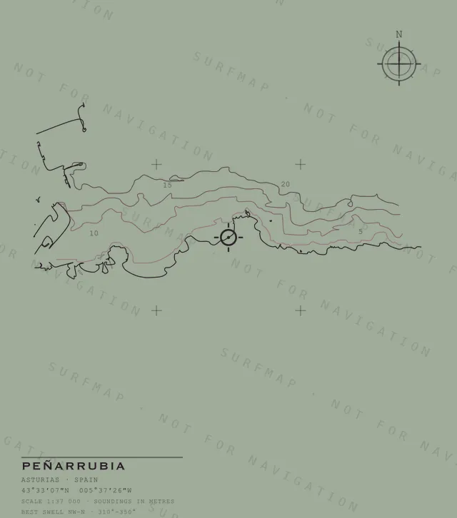 Peñarrubia chart, the full artwork printed on the back