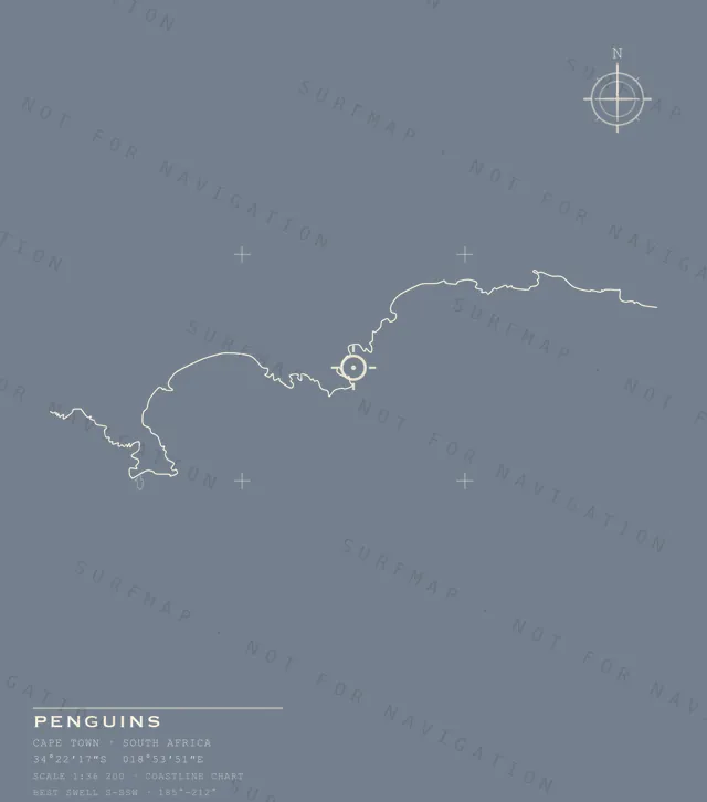 Penguins chart, the full artwork printed on the back