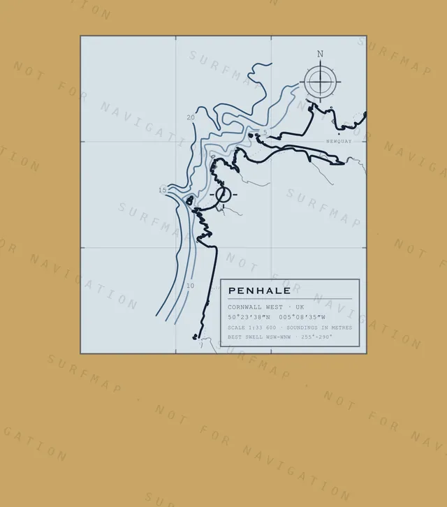 Penhale chart, the full artwork printed on the back