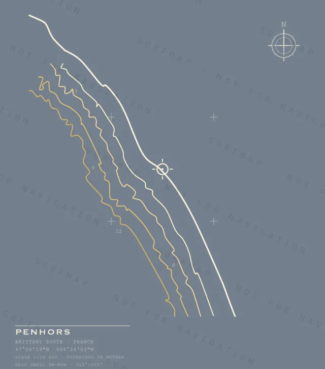 Penhors chart, the full artwork printed on the back