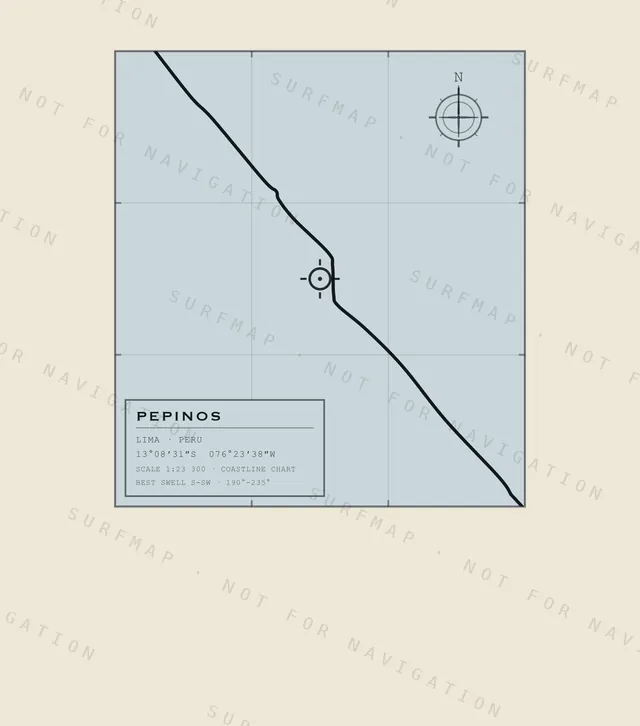 Pepinos chart, the full artwork printed on the back