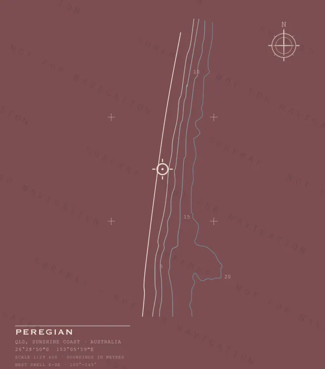 Peregian chart, the full artwork printed on the back