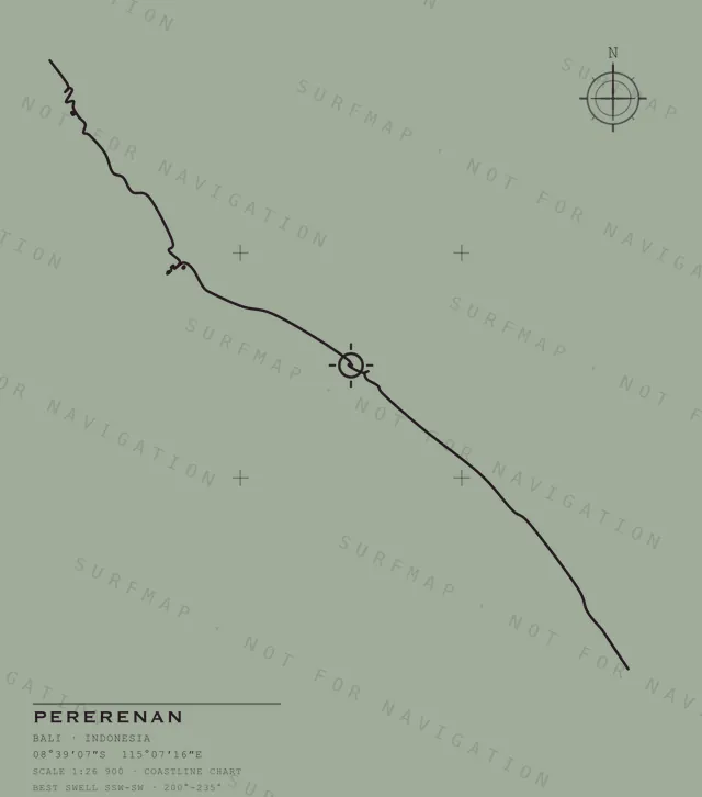 Pererenan chart, the full artwork printed on the back