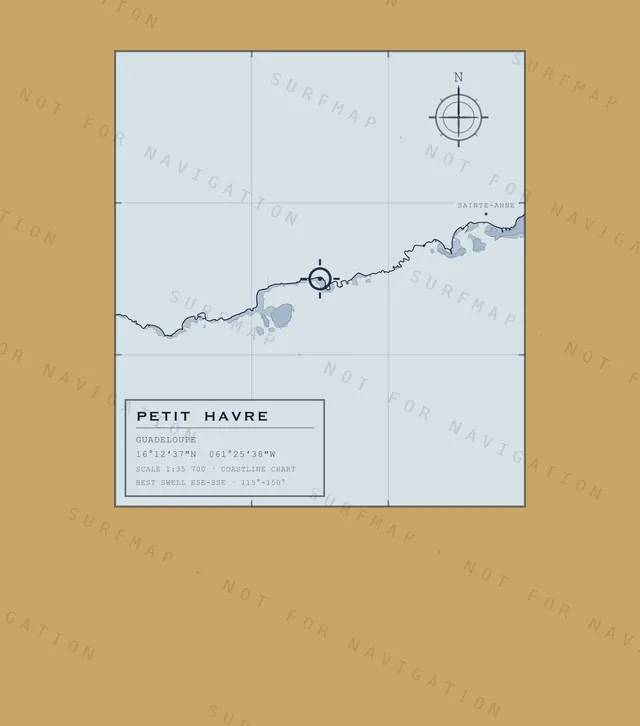 Petit Havre chart, the full artwork printed on the back