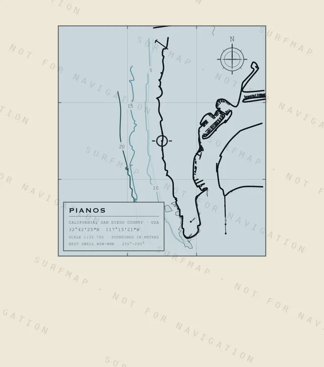 Pianos chart, the full artwork printed on the back
