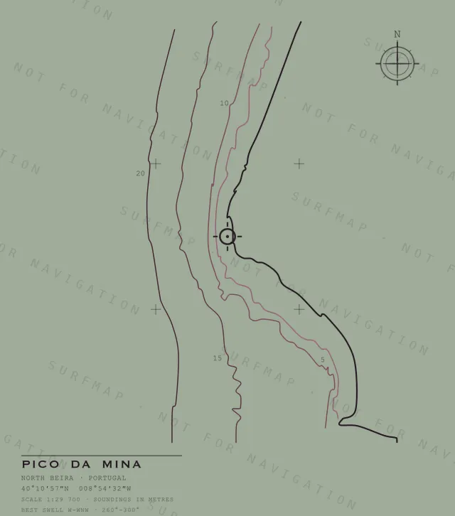 Pico da Mina chart, the full artwork printed on the back
