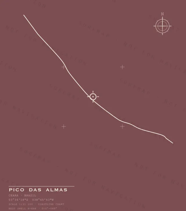 Pico das Almas chart, the full artwork printed on the back