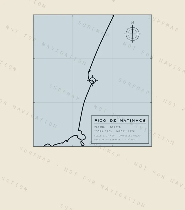 Pico de Matinhos chart, the full artwork printed on the back