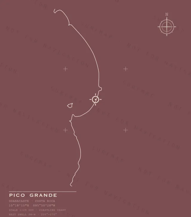 Pico Grande chart, the full artwork printed on the back