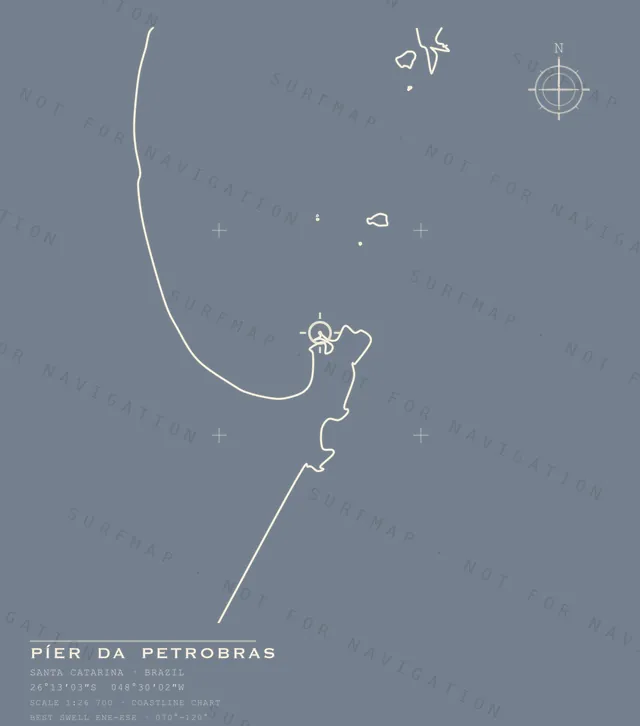 Píer da Petrobras chart, the full artwork printed on the back