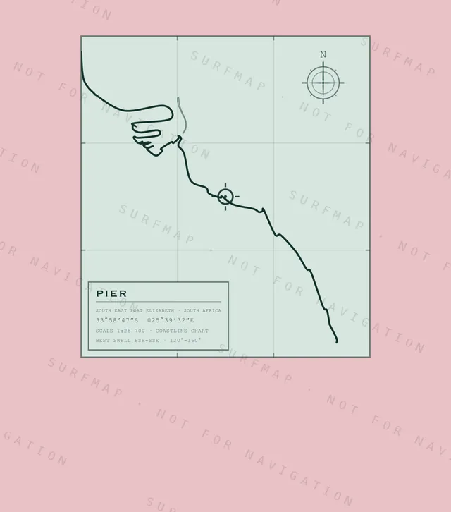 Pier chart, the full artwork printed on the back