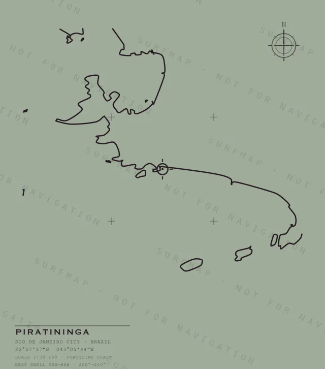 Piratininga chart, the full artwork printed on the back
