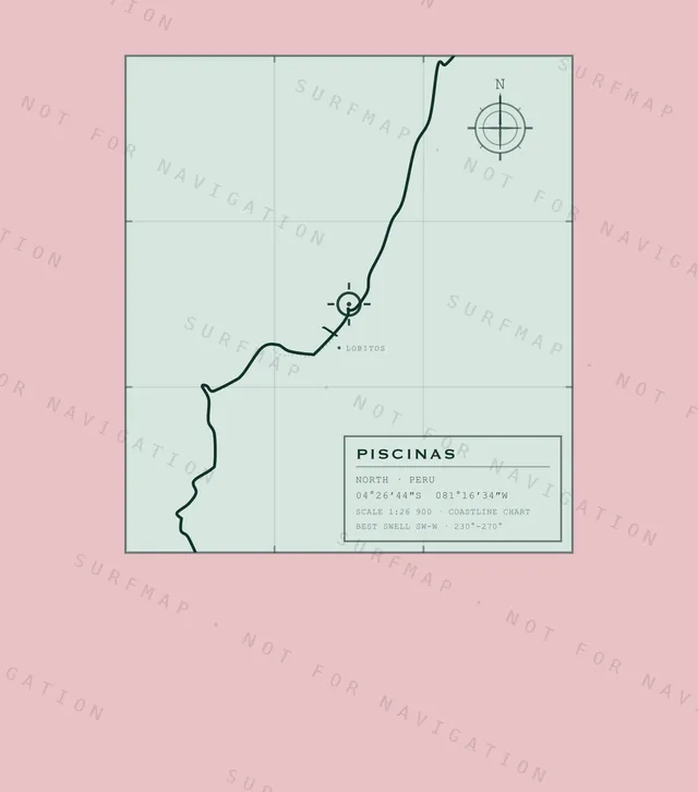 Piscinas chart, the full artwork printed on the back