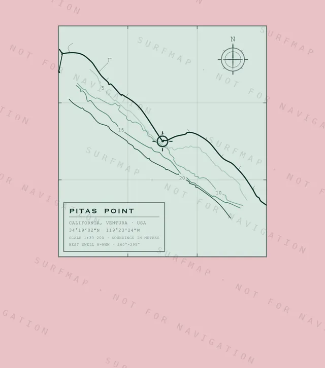 Pitas Point chart, the full artwork printed on the back