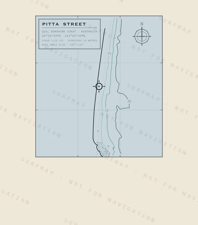 Pitta Street chart, the full artwork printed on the back