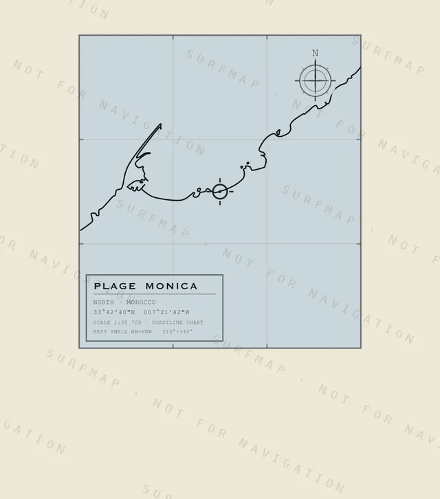 Plage Monica chart, the full artwork printed on the back
