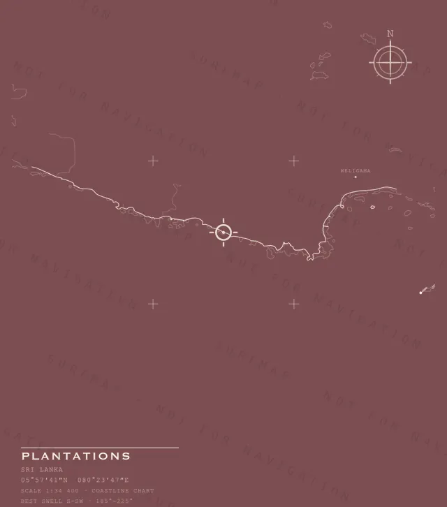 Plantations chart, the full artwork printed on the back