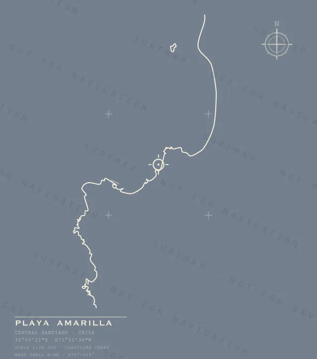 Playa Amarilla chart, the full artwork printed on the back