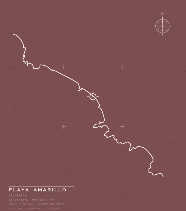 Playa Amarillo chart, the full artwork printed on the back
