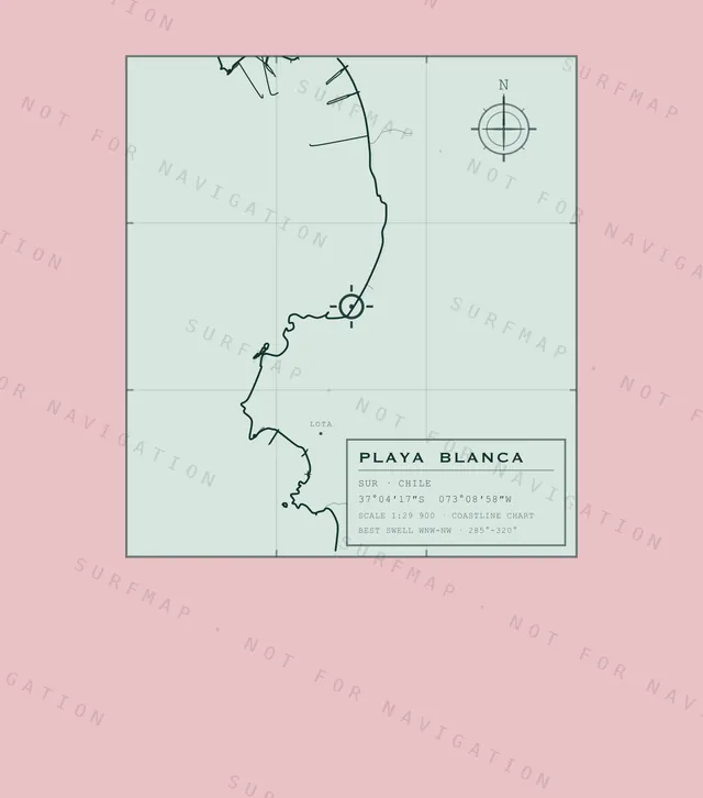Playa Blanca chart, the full artwork printed on the back