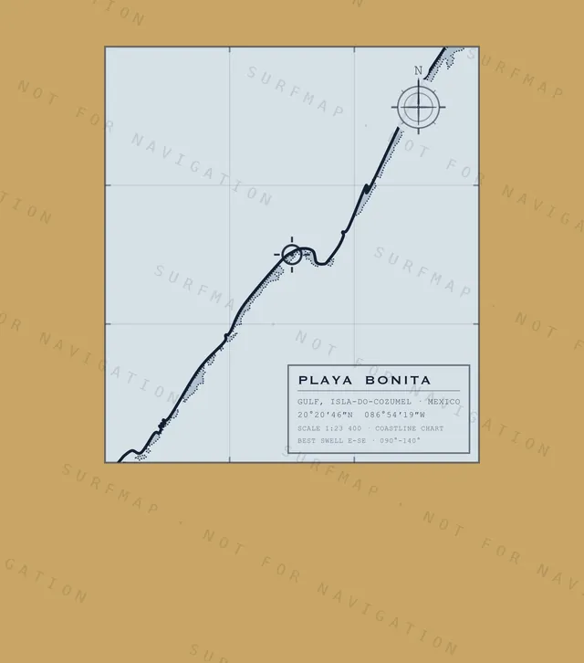 Playa Bonita chart, the full artwork printed on the back