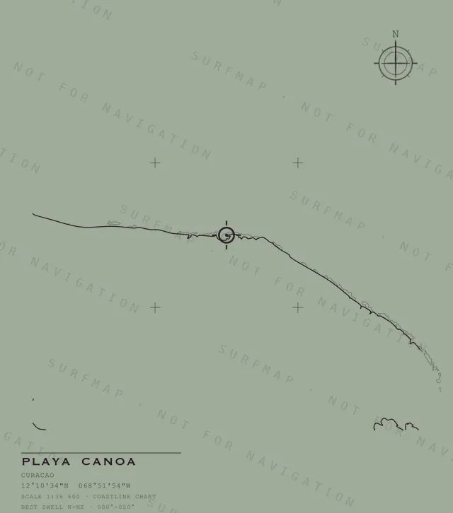 Playa Canoa chart, the full artwork printed on the back