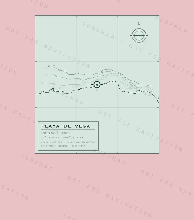 Playa de Vega chart, the full artwork printed on the back
