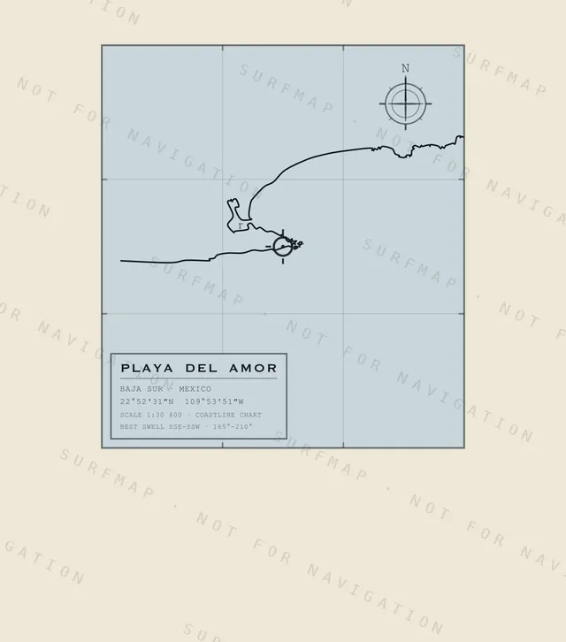 Playa del Amor chart, the full artwork printed on the back