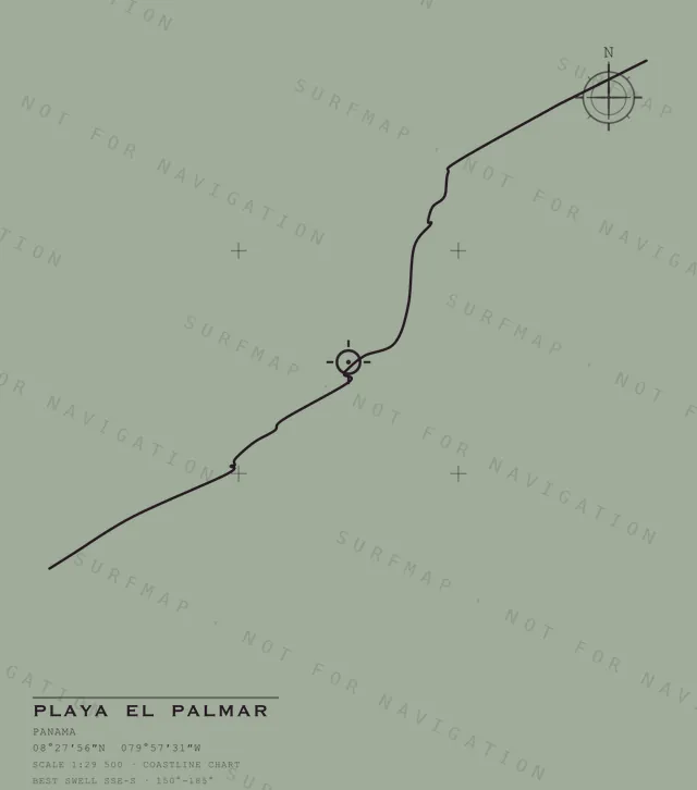Playa El Palmar chart, the full artwork printed on the back