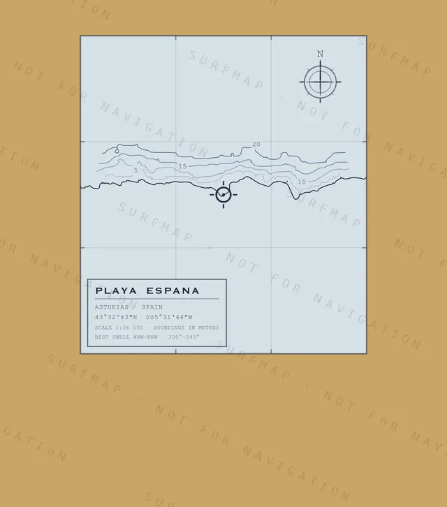 Playa Espana chart, the full artwork printed on the back