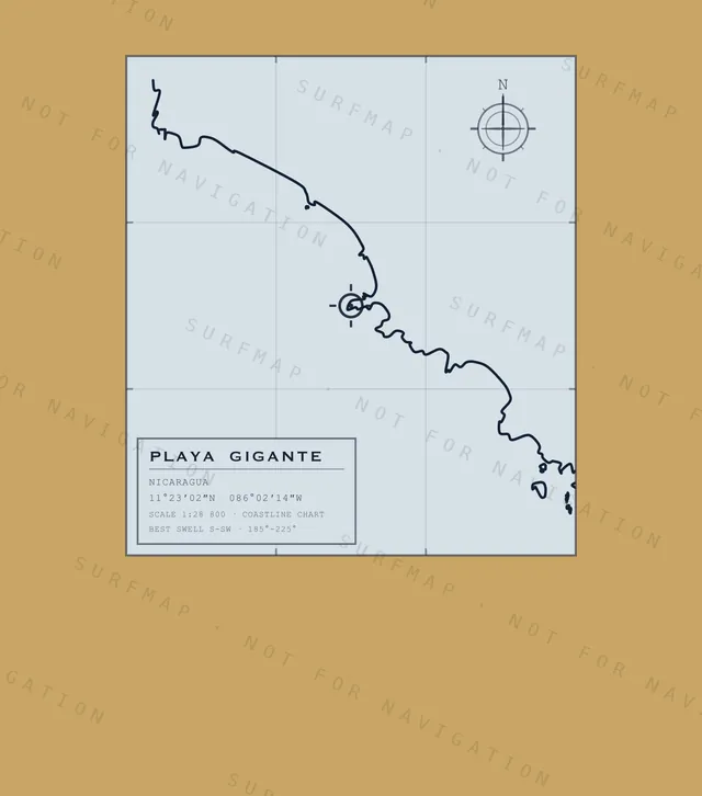Playa Gigante chart, the full artwork printed on the back