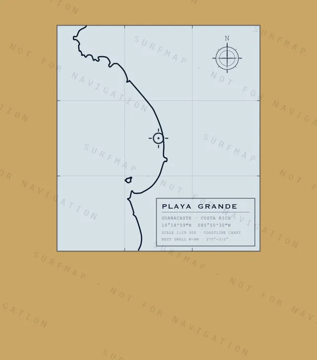 Playa Grande chart, the full artwork printed on the back