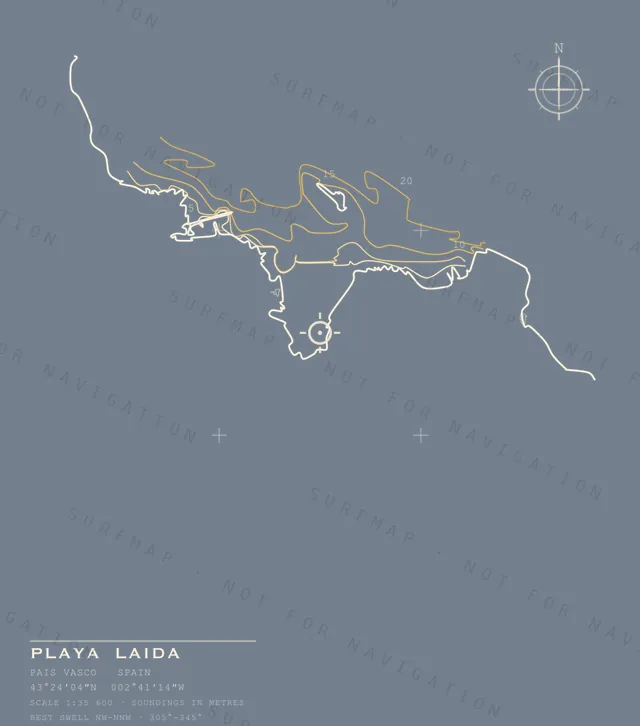 Playa Laida chart, the full artwork printed on the back