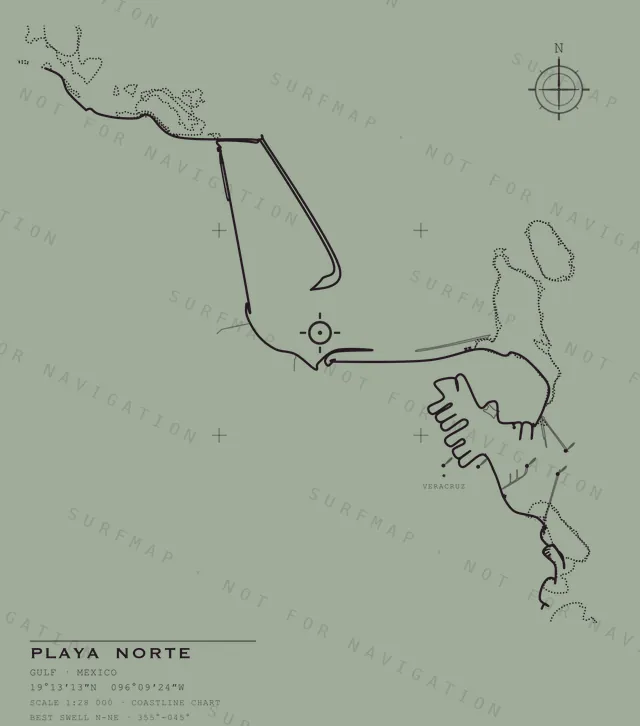 Playa Norte chart, the full artwork printed on the back