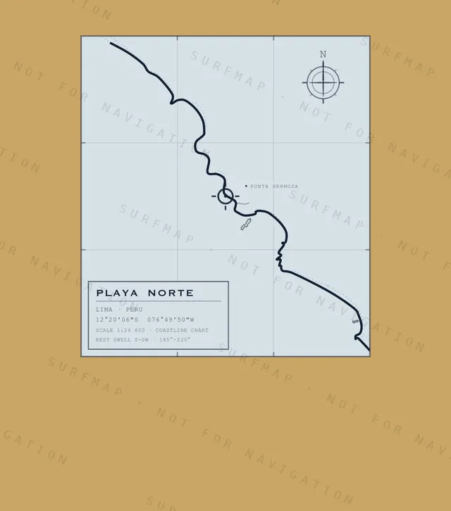 Playa Norte chart, the full artwork printed on the back