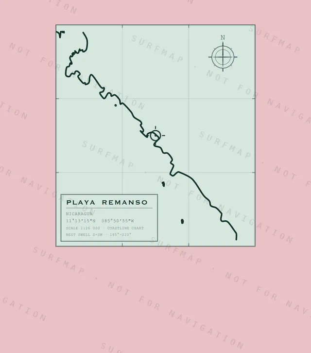 Playa Remanso chart, the full artwork printed on the back