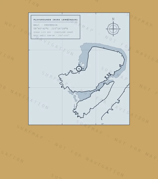 Playgrounds (Nusa Lembongan) chart, the full artwork printed on the back