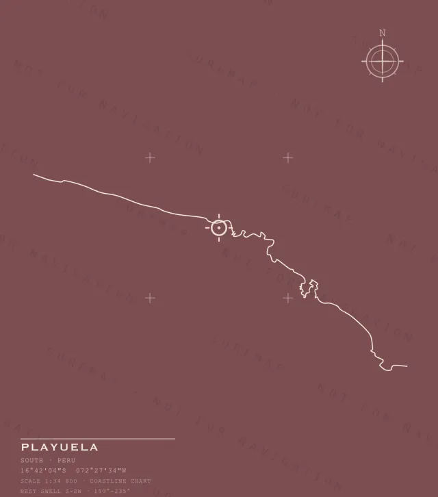 Playuela chart, the full artwork printed on the back