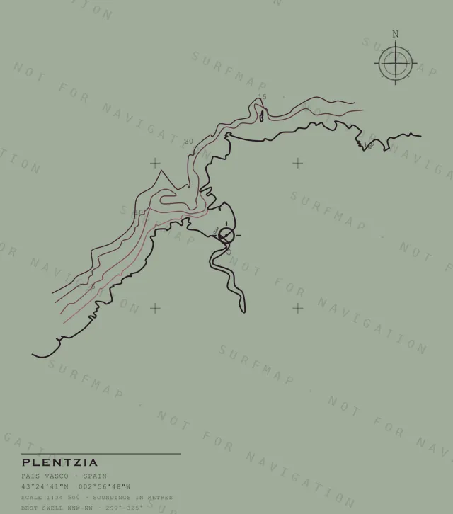 Plentzia chart, the full artwork printed on the back