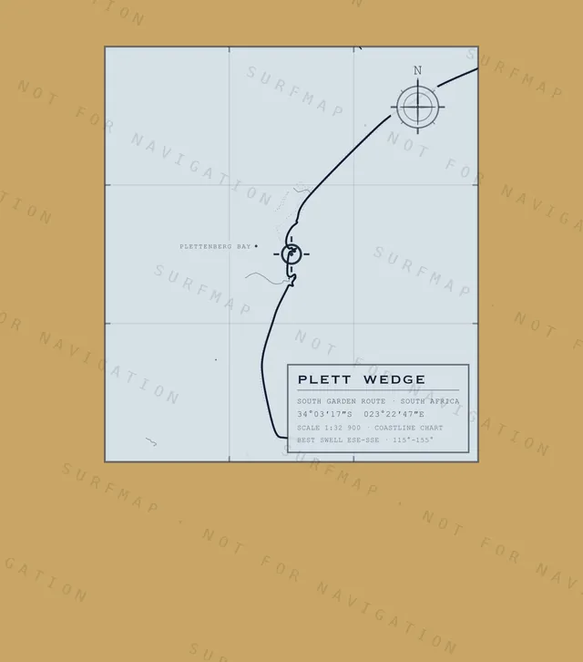Plett Wedge chart, the full artwork printed on the back