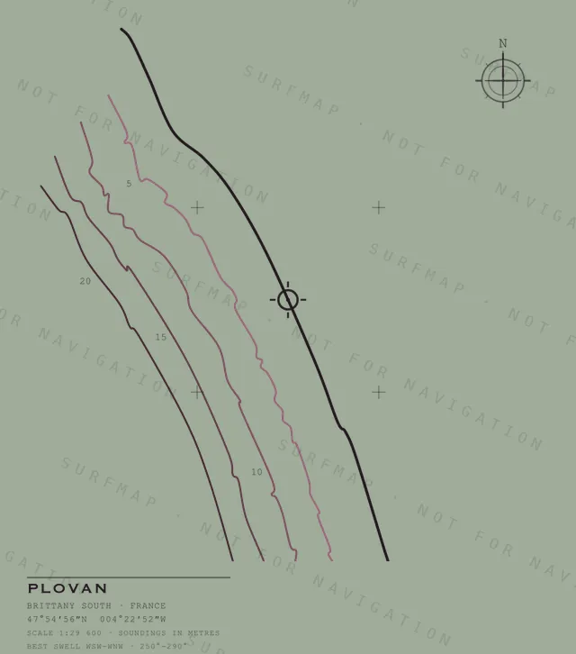 Plovan chart, the full artwork printed on the back