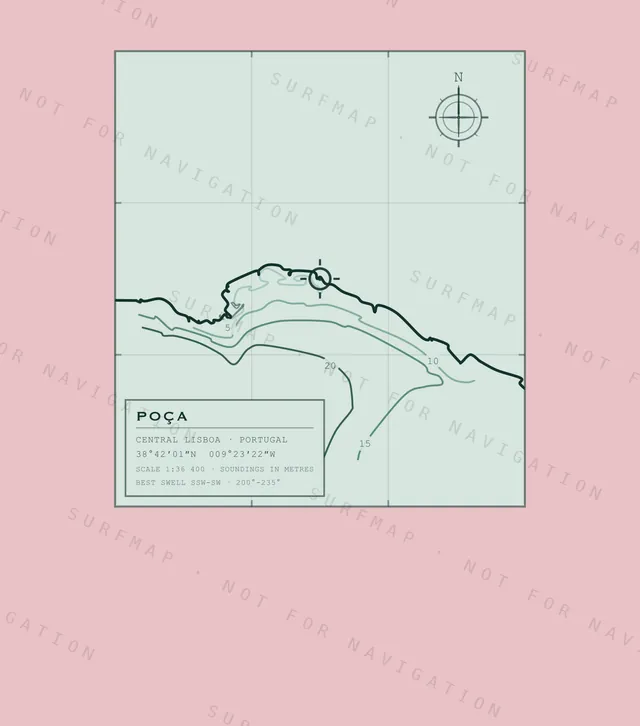 Poça chart, the full artwork printed on the back