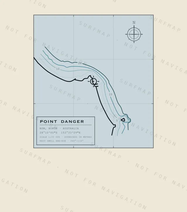 Point Danger chart, the full artwork printed on the back